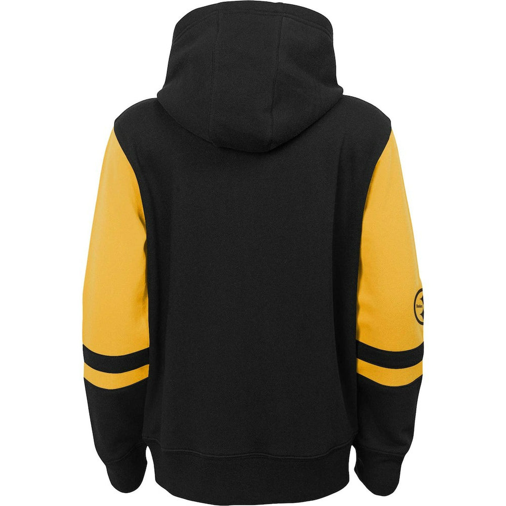Youth Colorblock Full-Zip Hoodie - Pittsburgh Steelers Hoodies