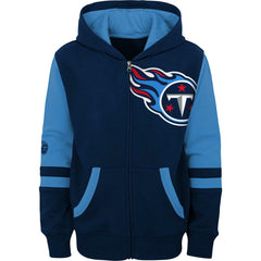Youth Colorblock Full-Zip Hoodie - Tennessee Titans Hoodies