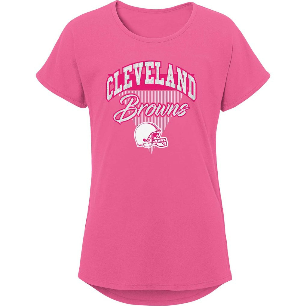 Girls Youth Playtime Dolman T-Shirt - Cleveland Browns T-shirts