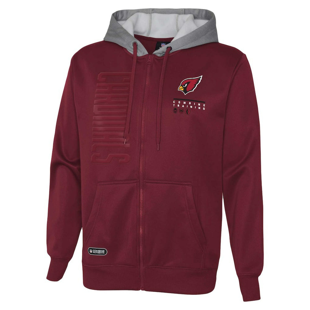 Combine Authentic Field Play Full-Zip Hoodie Sweatshirt - Arizona Cardinals Hoodies