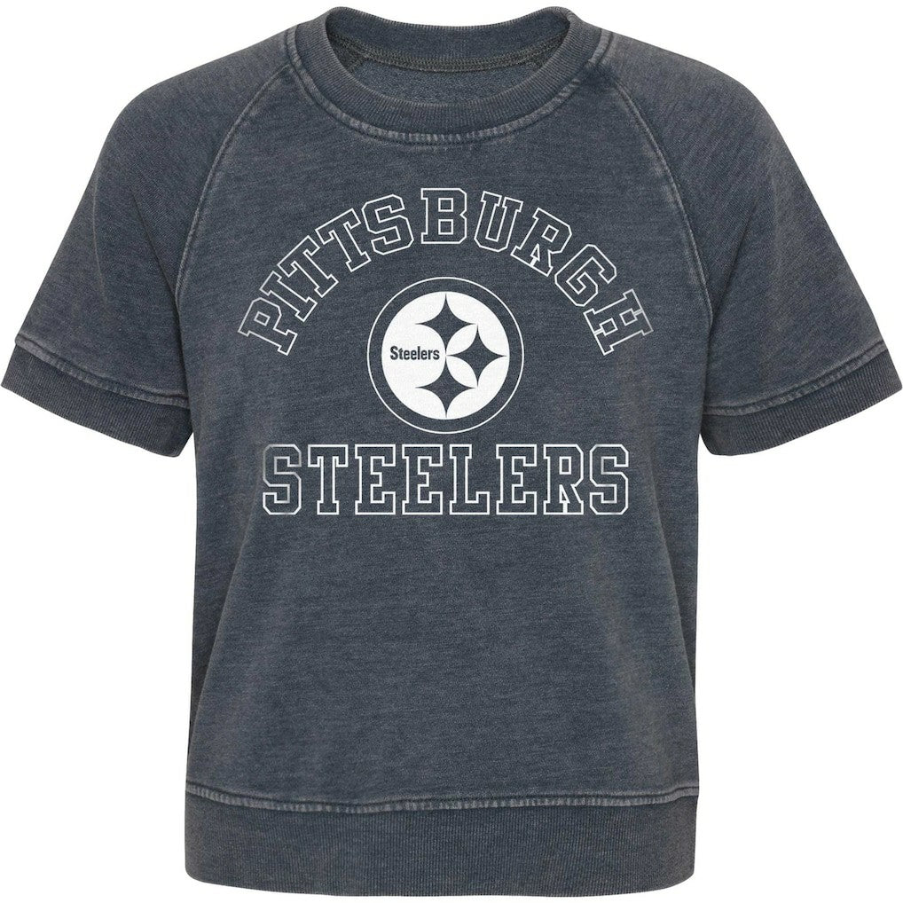 Girls Juniors Cheer Squad Raglan T-Shirt - Pittsburgh Steelers T-shirts