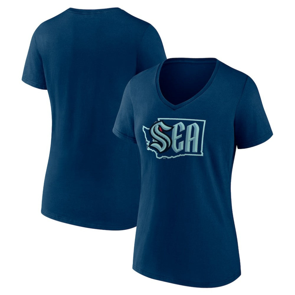 NHL Seattle Kraken Women's Proclamation V-Neck T-Shirt