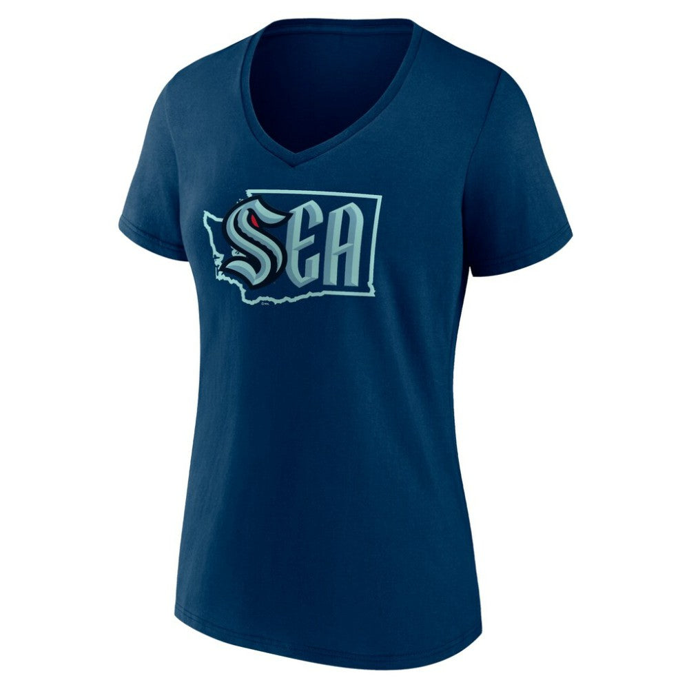 NHL Seattle Kraken Women's Proclamation V-Neck T-Shirt