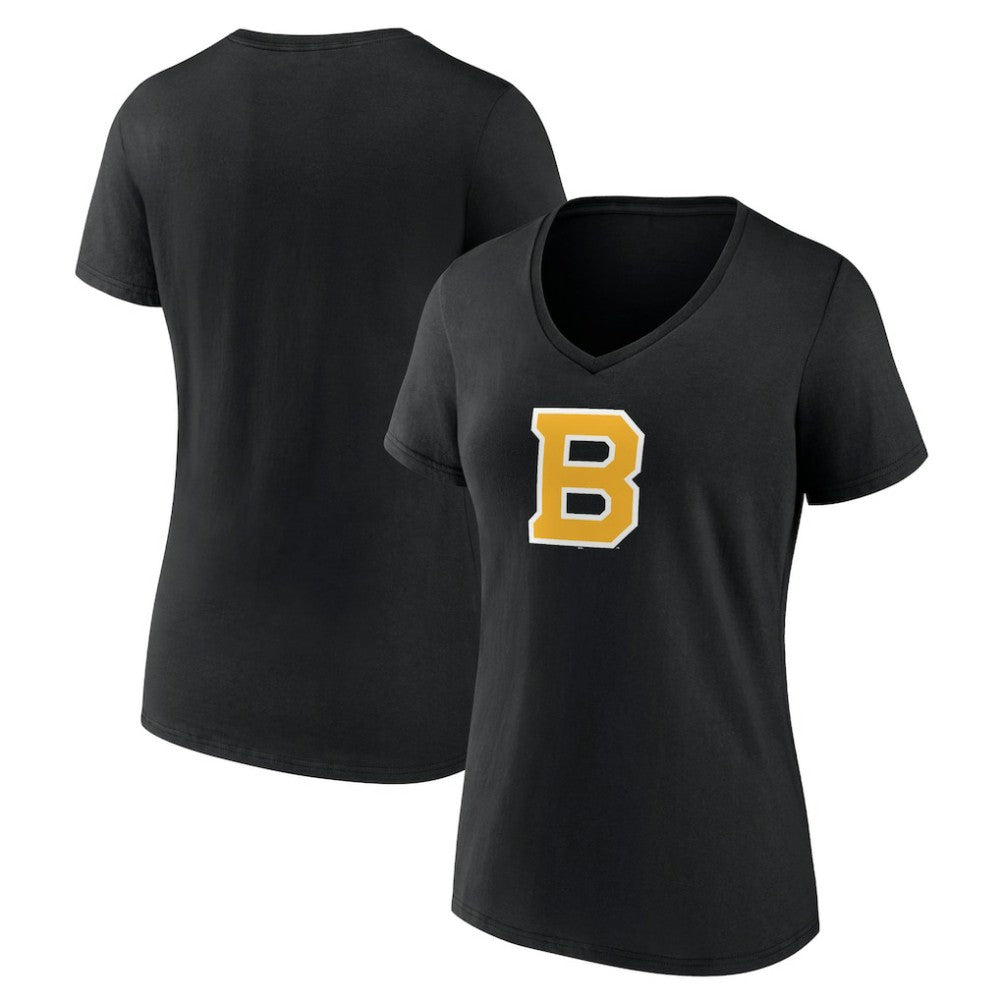 NHL Boston Bruins Women's Alternate Logo V-Neck T-Shirt