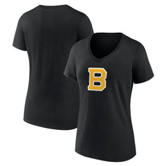 NHL Boston Bruins Women's Alternate Logo V-Neck T-Shirt