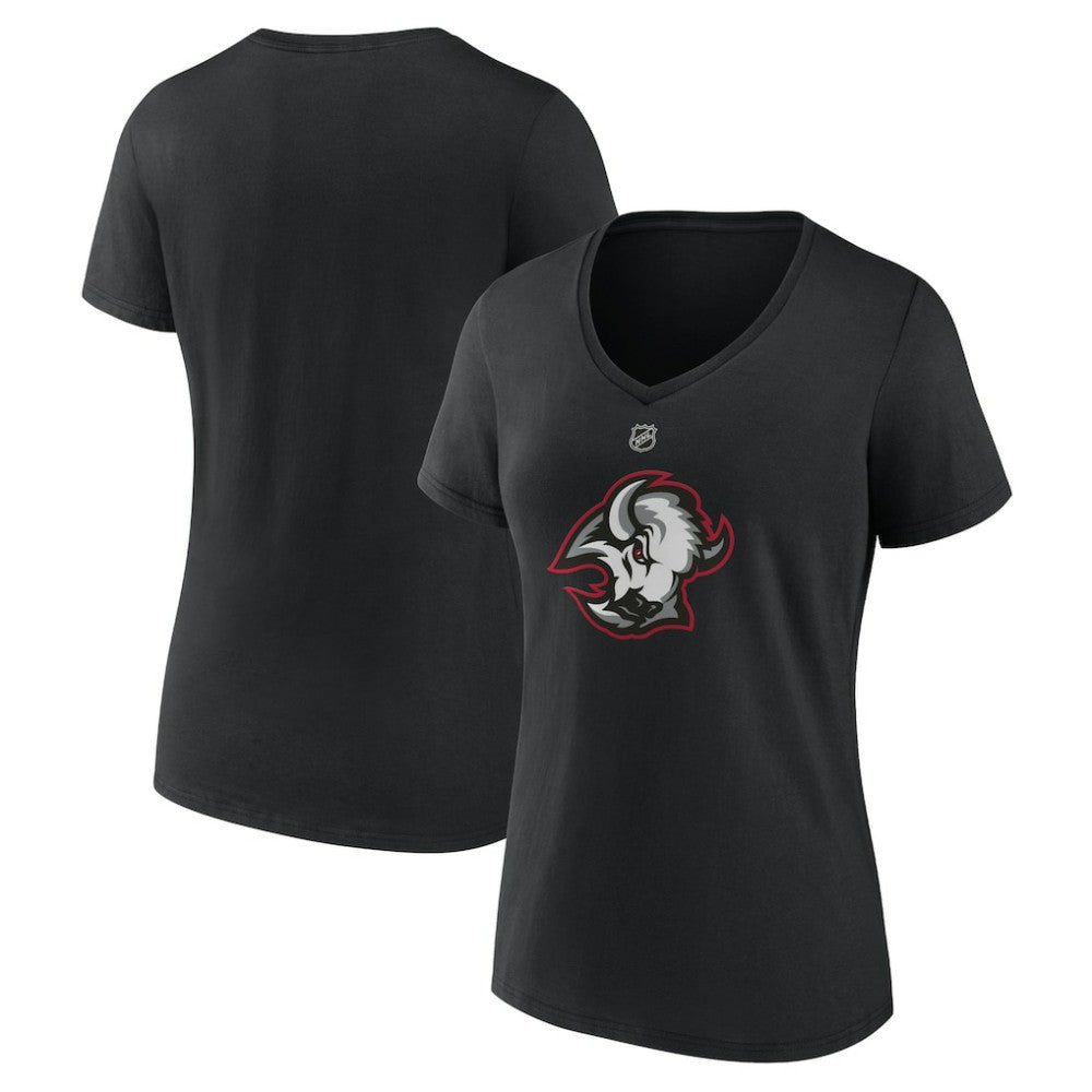 NHL Buffalo Sabres Women's Alternate Logo V-Neck T-Shirt