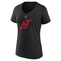 NHL New Jersey Devils Women's Alternate Logo V-Neck T-Shirt