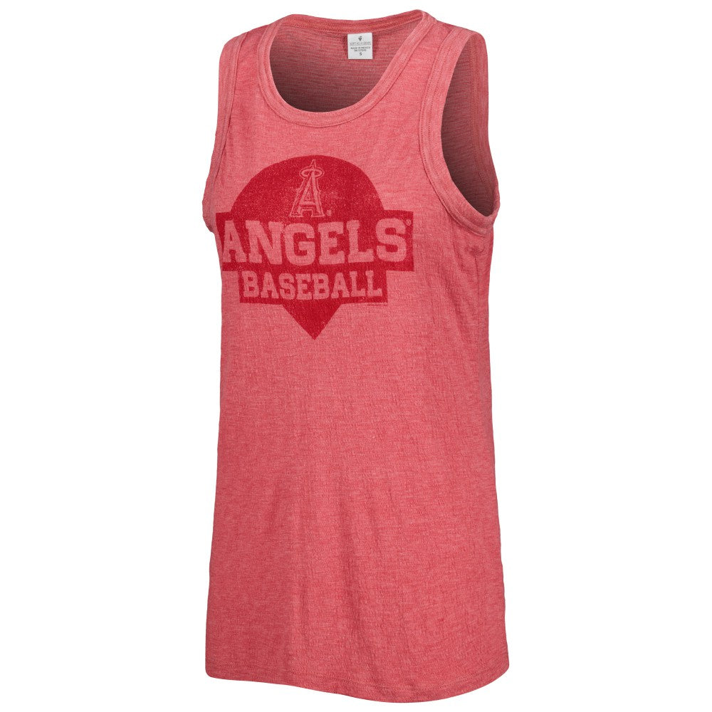 Red Los Angeles Angels Soft as a Grape Women's Tri-Blend Tank Top