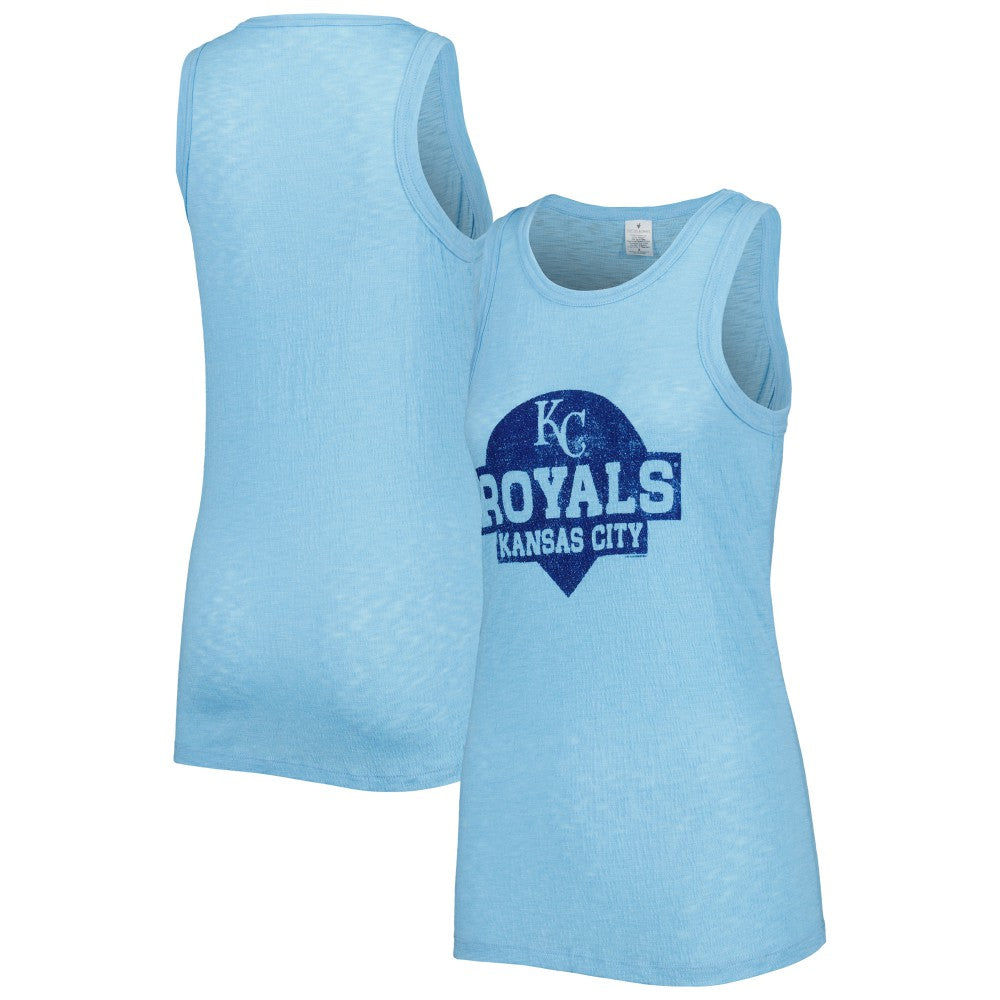 Royal Kansas City Royals Soft as a Grape Women's Tri-Blend Tank Top