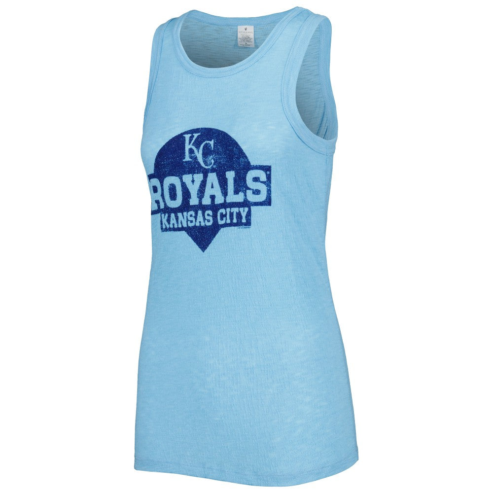 Royal Kansas City Royals Soft as a Grape Women's Tri-Blend Tank Top