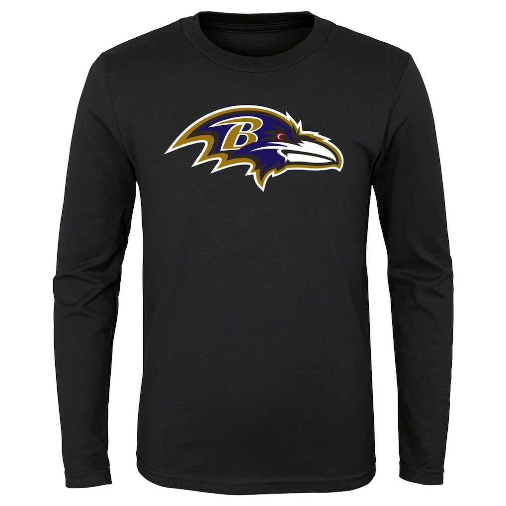 Youth Primary Logo Long Sleeve T-Shirt - Baltimore Ravens T-shirts