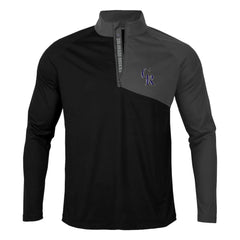 Black/Charcoal Colorado Rockies Levelwear Pinnacle Quarter-Zip Pullover Top