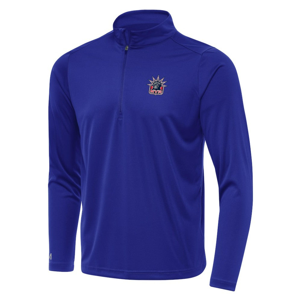 NHL New York Rangers Antigua Special Edition 2.0 Tribute Quarter-Zip Pullover Top