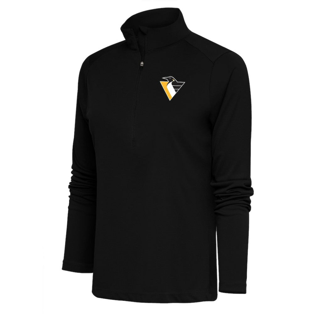 NHL Pittsburgh Penguins Antigua Women's Special Edition 2.0 Tribute Quarter-Zip Pullover Top