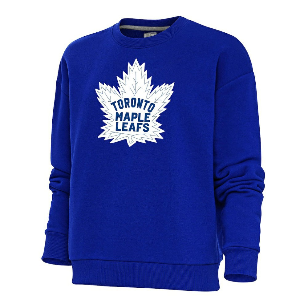 NHL Toronto Maple Leafs Antigua Women's Special Edition 2.0 Victory Crewneck Pullover Sweatshirt