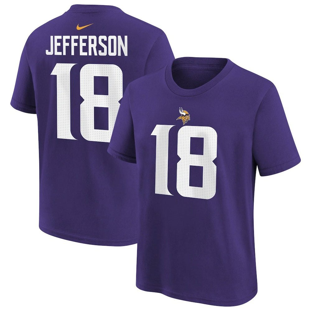 Justin Jefferson  Youth Player Name & Number T-Shirt - Minnesota Vikings T-shirts