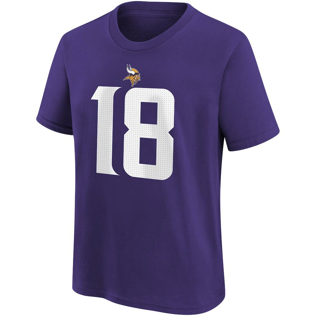 Justin Jefferson  Youth Player Name & Number T-Shirt - Minnesota Vikings T-shirts
