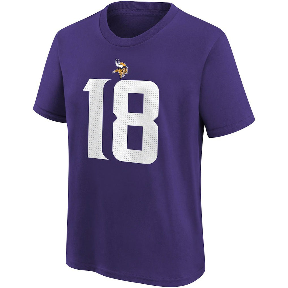 Justin Jefferson  Youth Player Name & Number T-Shirt - Minnesota Vikings T-shirts
