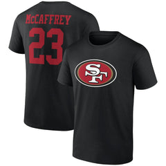 Christian McCaffrey  Icon Player Name & Number T-Shirt - San Francisco 49ers T-shirts