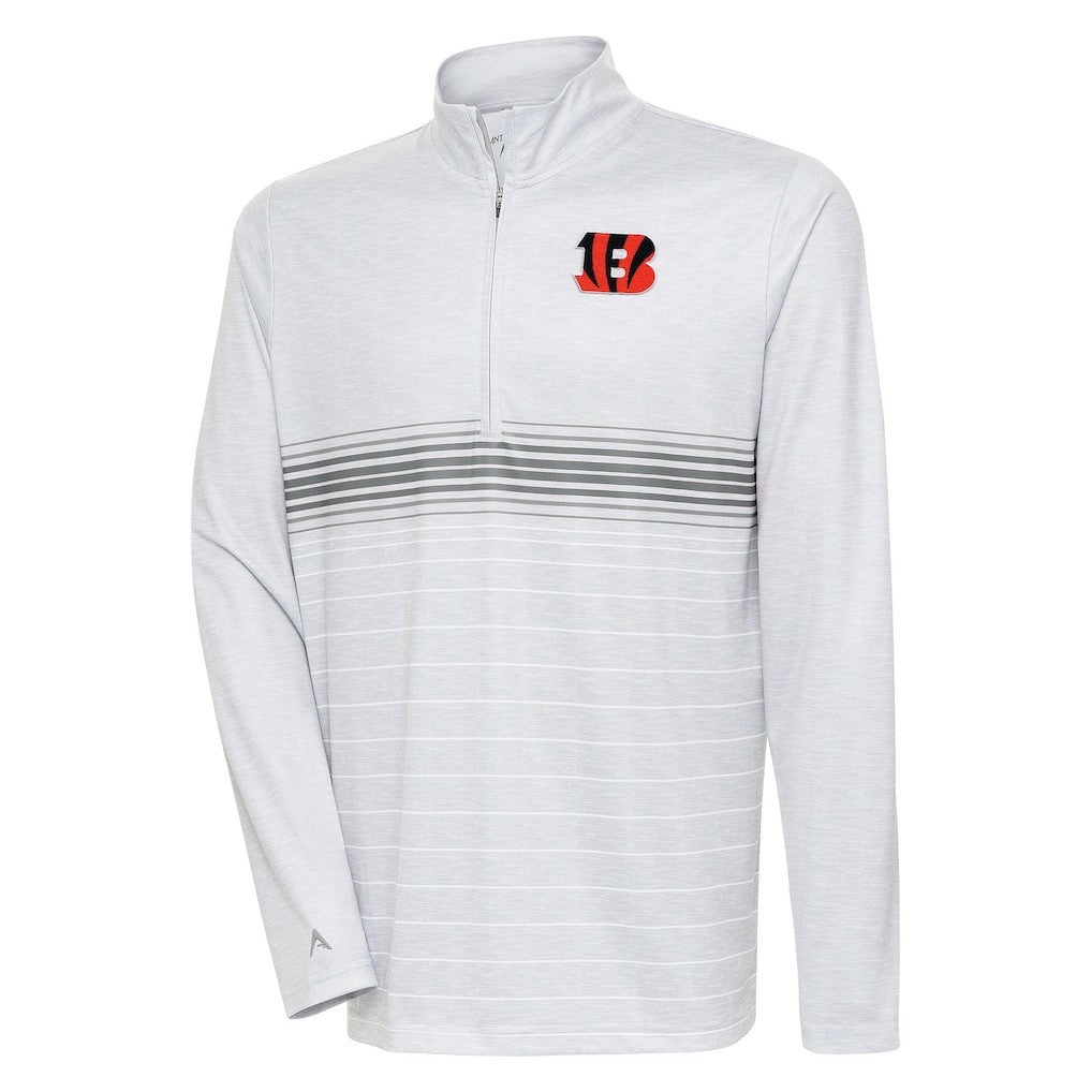 Antigua Bullseye Quarter-Zip Pullover Top - Cincinnati Bengals Pullover