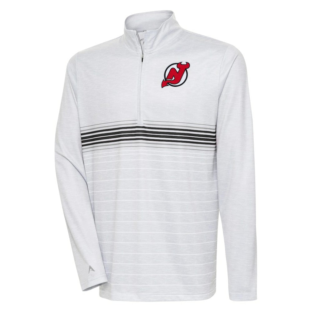 NHL New Jersey Devils Antigua Bullseye Quarter-Zip Pullover Top