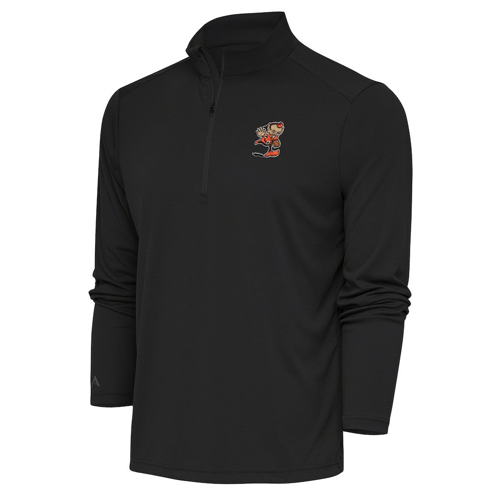 Antigua Team Logo Tribute Quarter-Zip Pullover Top - Cleveland Browns Pullover