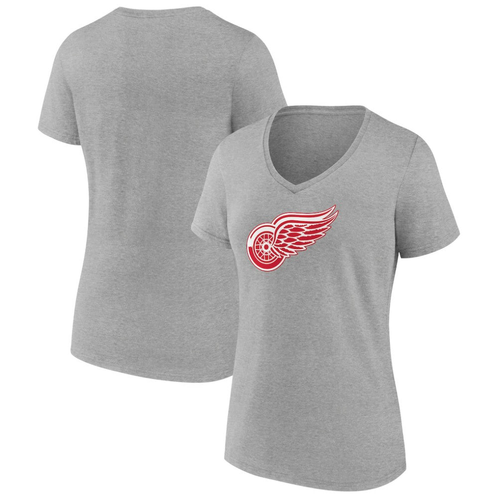 NHL Detroit Red Wings Women's Primary Logo Team V-Neck T-Shirt