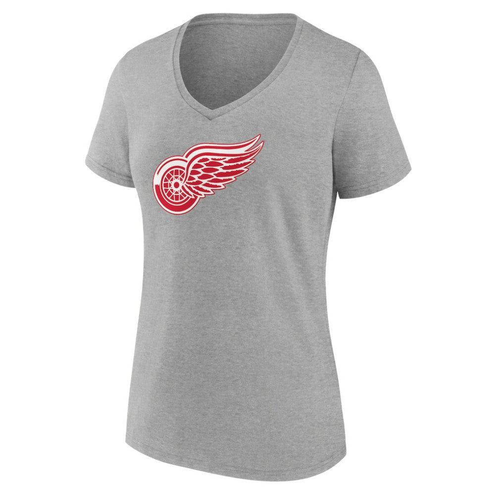 NHL Detroit Red Wings Women's Primary Logo Team V-Neck T-Shirt