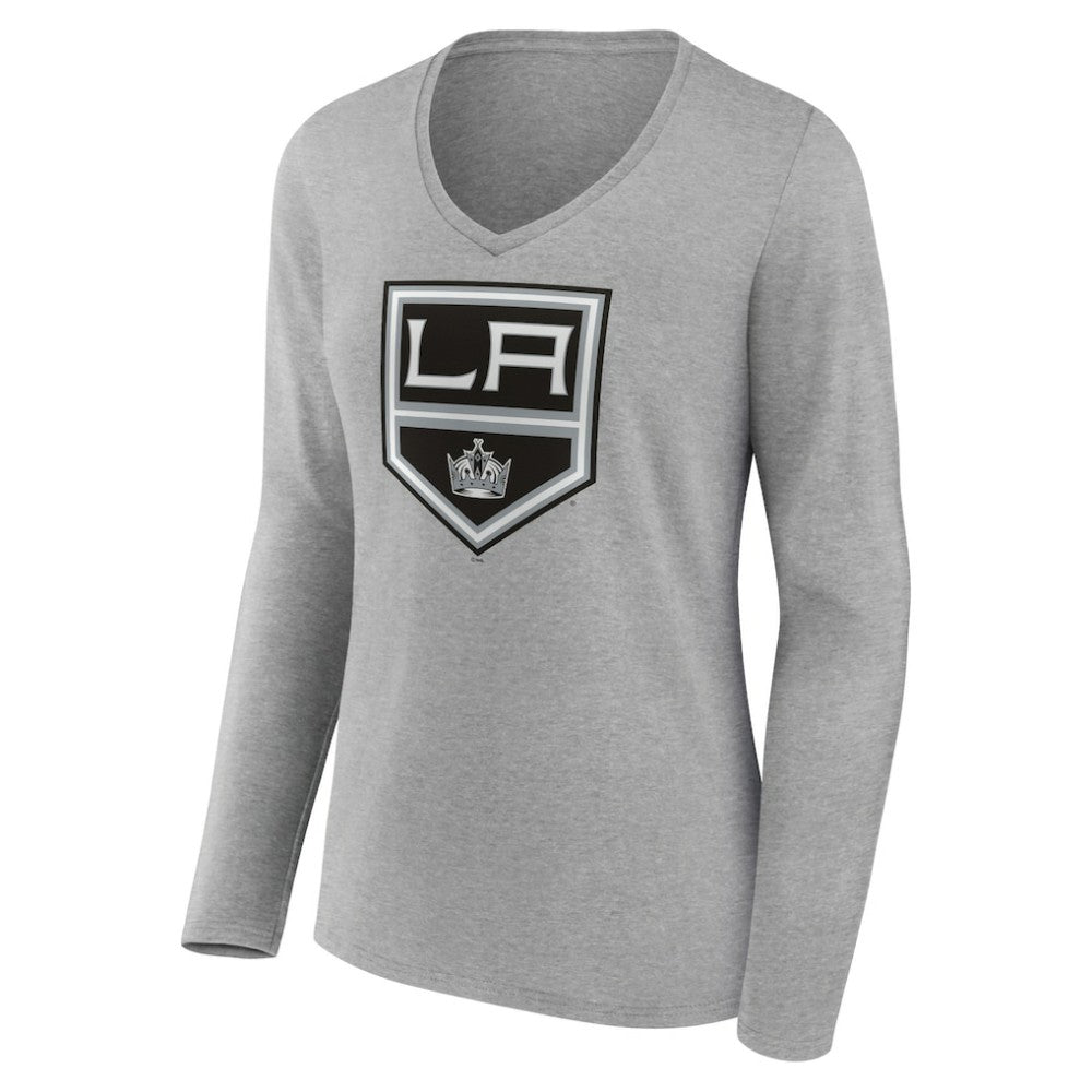 NHL Los Angeles Kings Women's Primary Logo Team Long Sleeve V-Neck T-Shirt