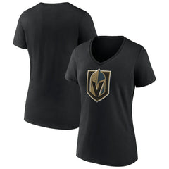 NHL Vegas Golden Knights Women's Team Primary Logo V-Neck T-Shirt