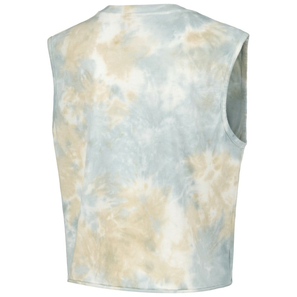White Cleveland Guardians The Wild Collective Women's Washed Muscle Tank Top