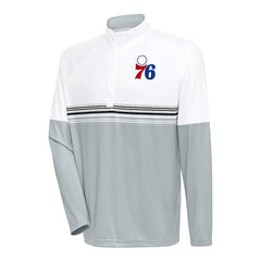 Philadelphia 76ers Antigua Bender Quarter-Zip Pullover Top