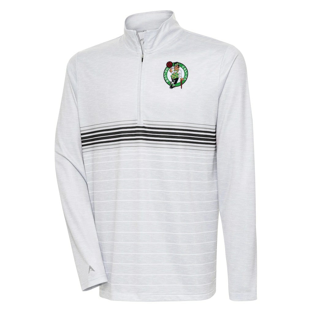 Boston Celtics Antigua Bullseye Quarter-Zip Pullover Top