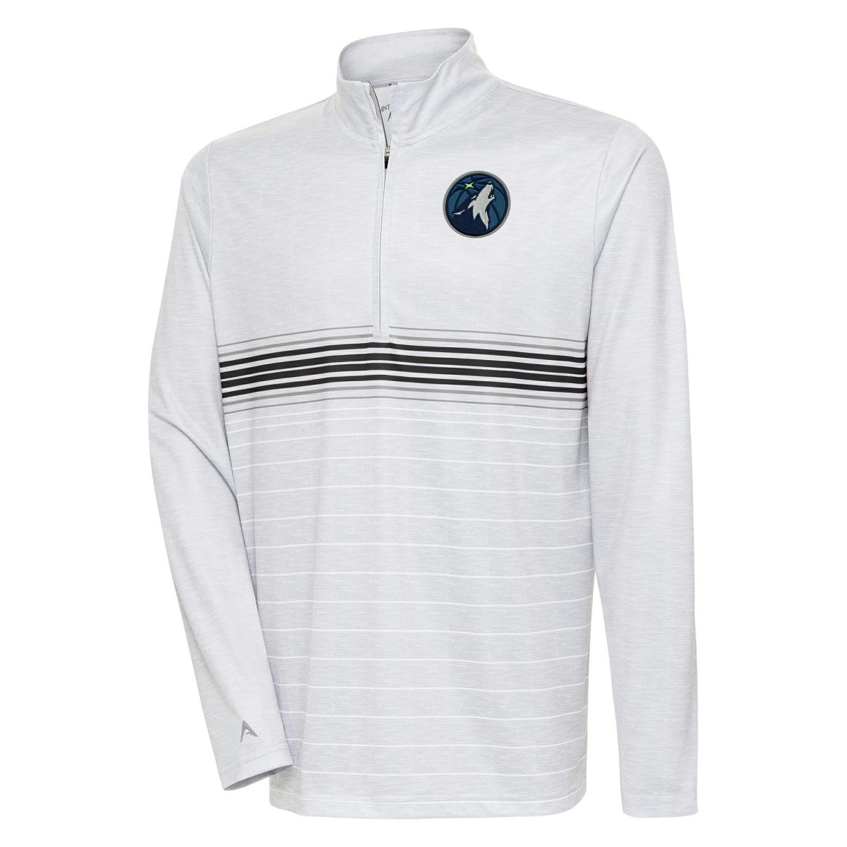 Minnesota Timberwolves Antigua Bullseye Quarter-Zip Pullover Top