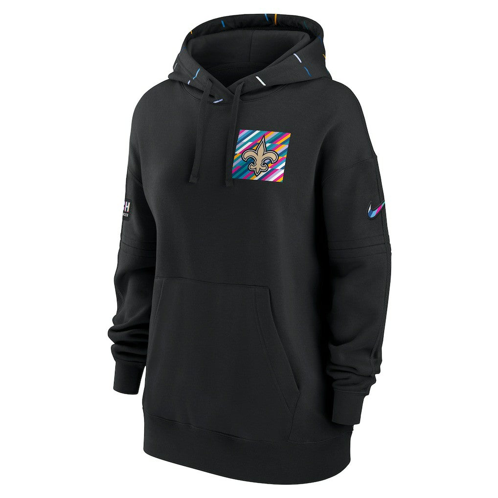 Women's 2023 NFL Crucial Catch Club Pullover Hoodie - New Orleans Saints Hoodies
