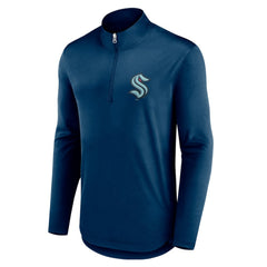 NHL Seattle Kraken Fanatics Mock Neck Quarter-Zip Top