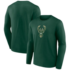 Milwaukee Bucks Primary Team Logo Long Sleeve T-Shirt