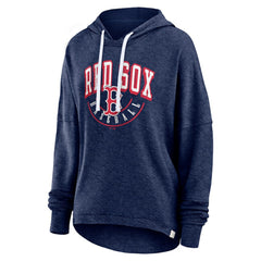 Heather Navy Boston Red Sox Fanatics Women's Luxe Pullover Hoodie