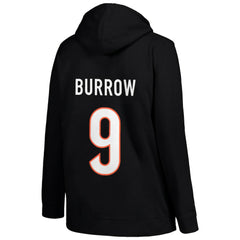 Joe Burrow  Profile Women's Plus Size Player Name & Number Pullover Hoodie - Cincinnati Bengals Hoodies