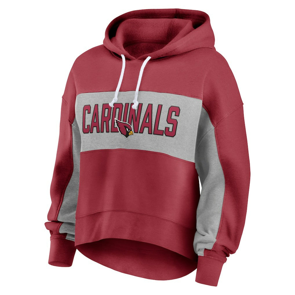 Women's Filled Stat Sheet Lighweight Modest Crop Hoodie - Arizona Cardinals Hoodies