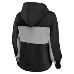 Women's Filled Stat Sheet Lighweight Modest Crop Hoodie - Carolina Panthers Hoodies