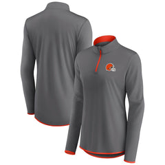 Women's Adult Corner Long Sleeve 1/4 Zip Top - Cleveland Browns Tops