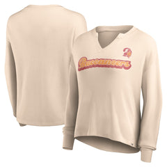 Women's Go For It Notch Neck Waffle Knit Lightweight Long Sleeve T-Shirt - Tampa Bay Buccaneers T-shirts