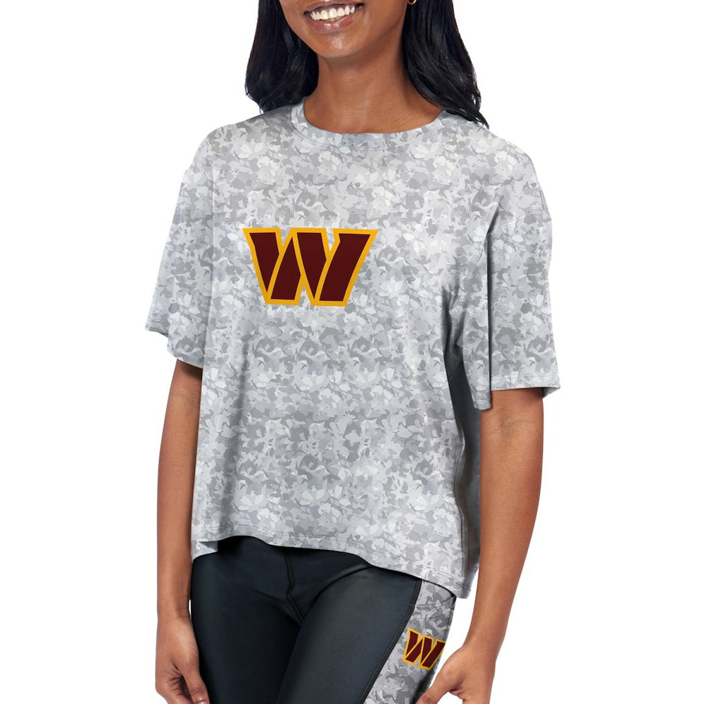 Certo Women's Cropped Turnout T-Shirt - Washington Commanders T-shirts