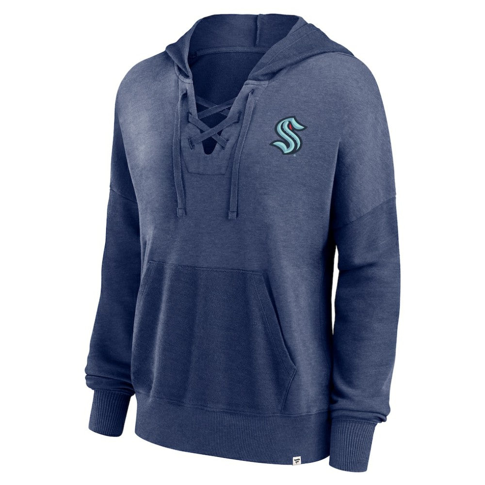 NHL Seattle Kraken Fanatics Women's Breakout Lace-Up Pullover Hoodie