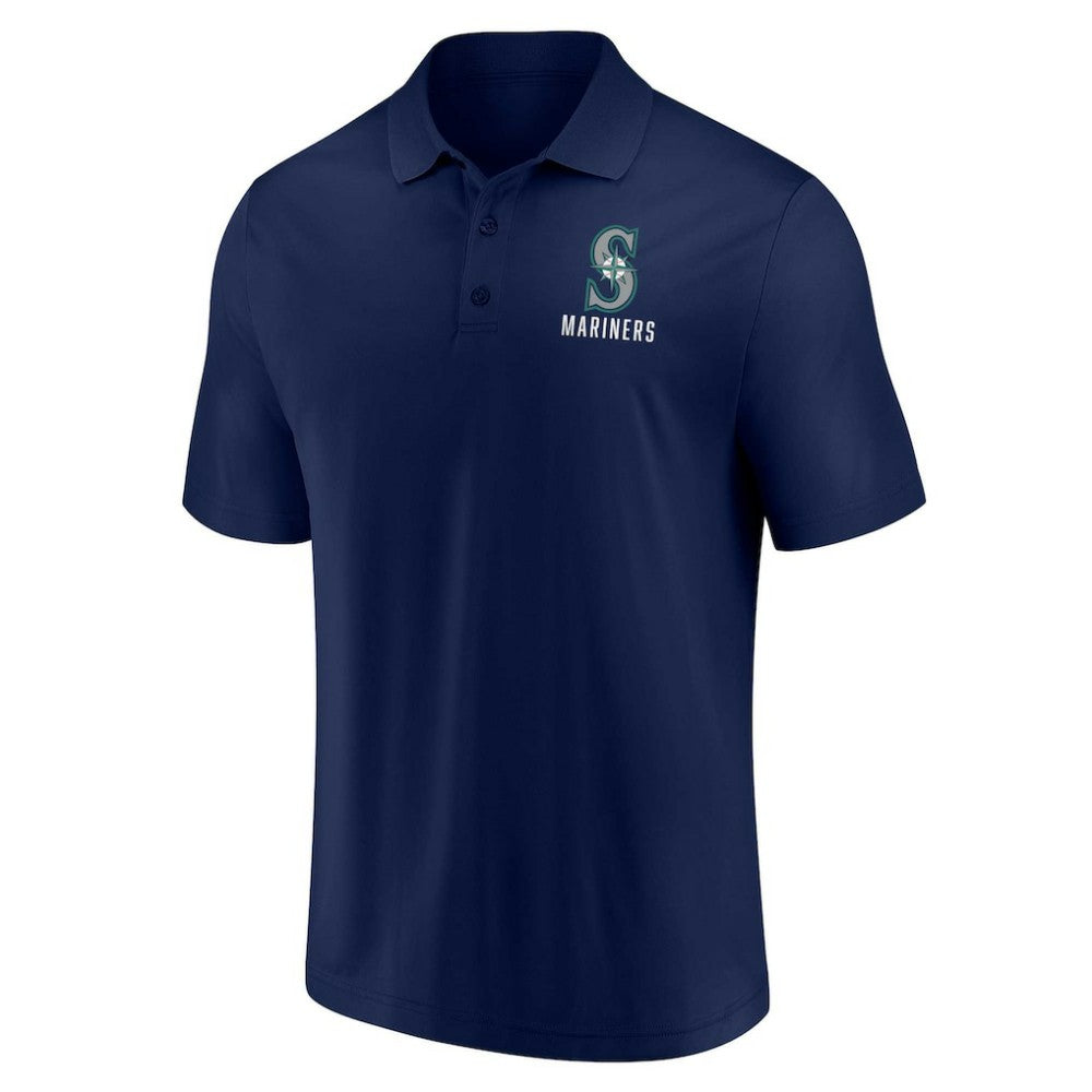 Navy/White Seattle Mariners Fanatics Two-Pack Logo Lockup Polo Set