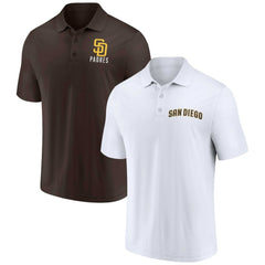 Brown/White San Diego Padres Fanatics Two-Pack Logo Lockup Polo Set