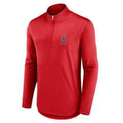 Red Los Angeles Angels Fanatics Quarterback Quarter-Zip Top