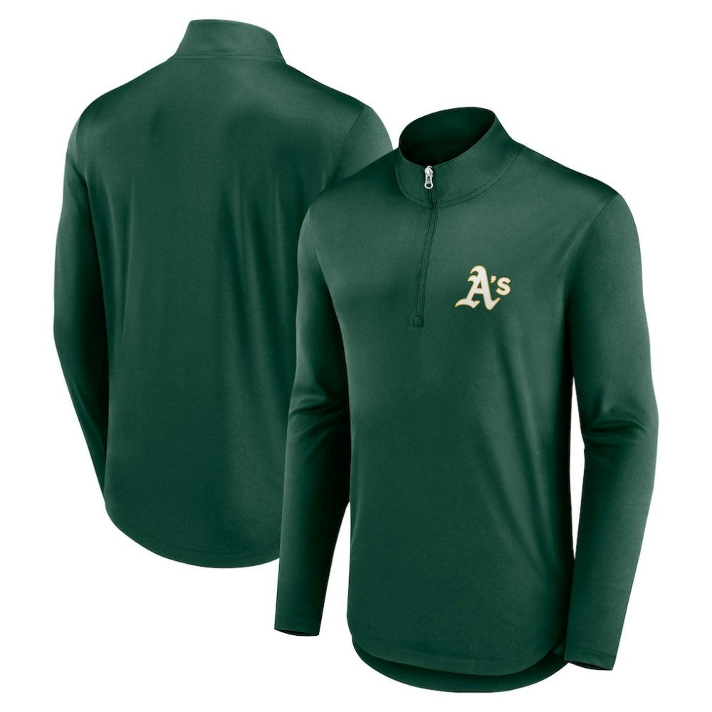 Green Athletics Fanatics Quarterback Quarter-Zip Top