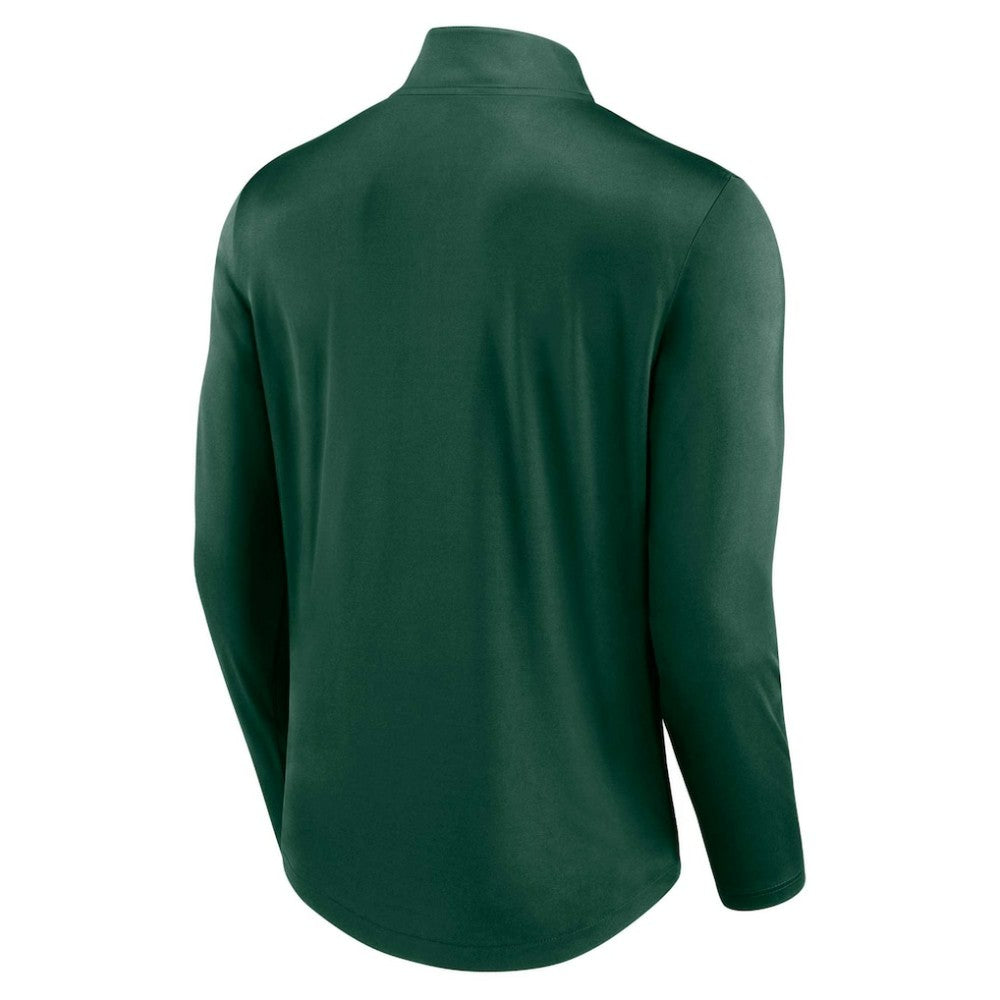 Green Athletics Fanatics Quarterback Quarter-Zip Top
